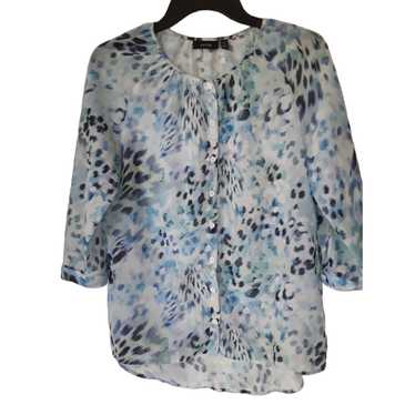 Apt. 9 Apt. 9 Sheer Button Down Top Blouse Size PS - image 1