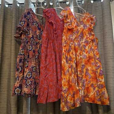 Terra & Sky Women's Plus Size 4X Flutter Sleeve D… - image 1