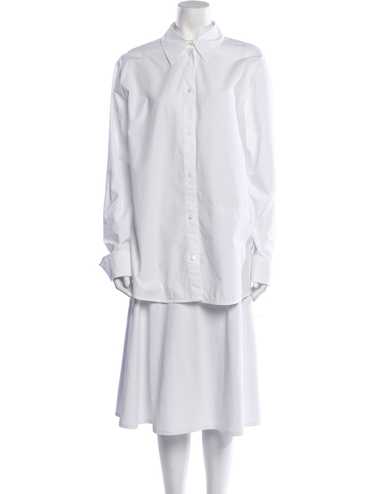 Toteme Double-Cuff Tuxedo Button-Up Top White Lon… - image 1