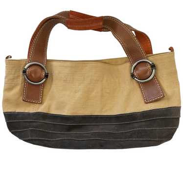Fossil Khaki Canvas Brown Suede With Rust Colored… - image 1