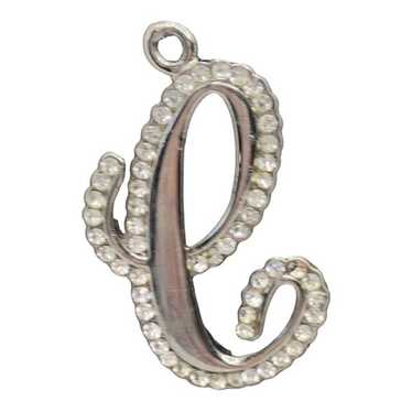 Unique Retro Script “C” Silver Plated Embedded Wi… - image 1