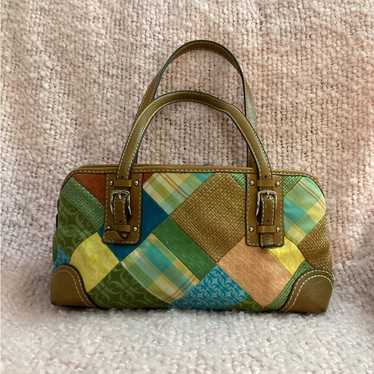 Fossil Colorful Patchwork Satchel - image 1