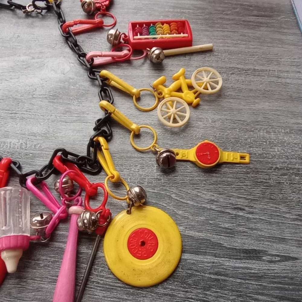 bell charm necklace, 1980s bell charm necklace, v… - image 4