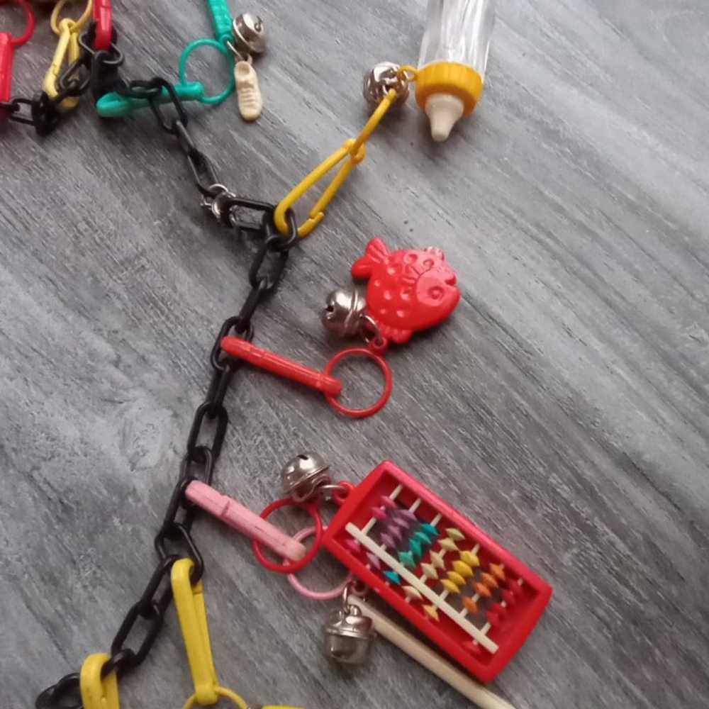 bell charm necklace, 1980s bell charm necklace, v… - image 5