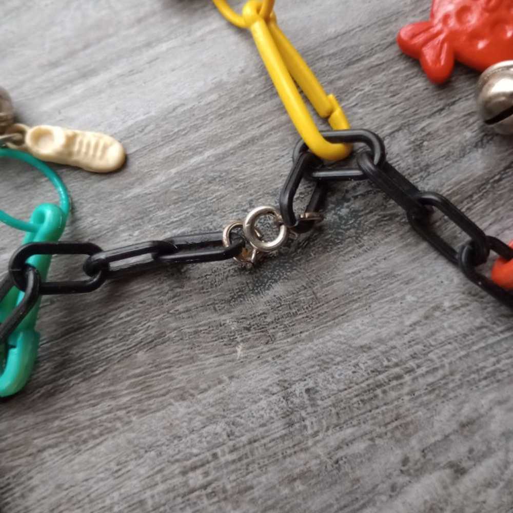 bell charm necklace, 1980s bell charm necklace, v… - image 7