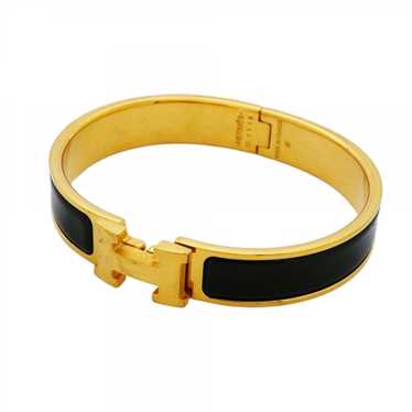Hermes Hermes Click-Clack PM Bangle in GP-plated … - image 1