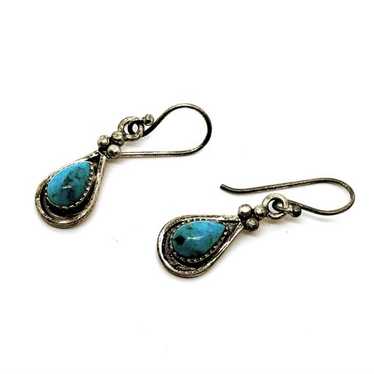 Vintage Sterling Silver Turquoise NK Signed South… - image 1