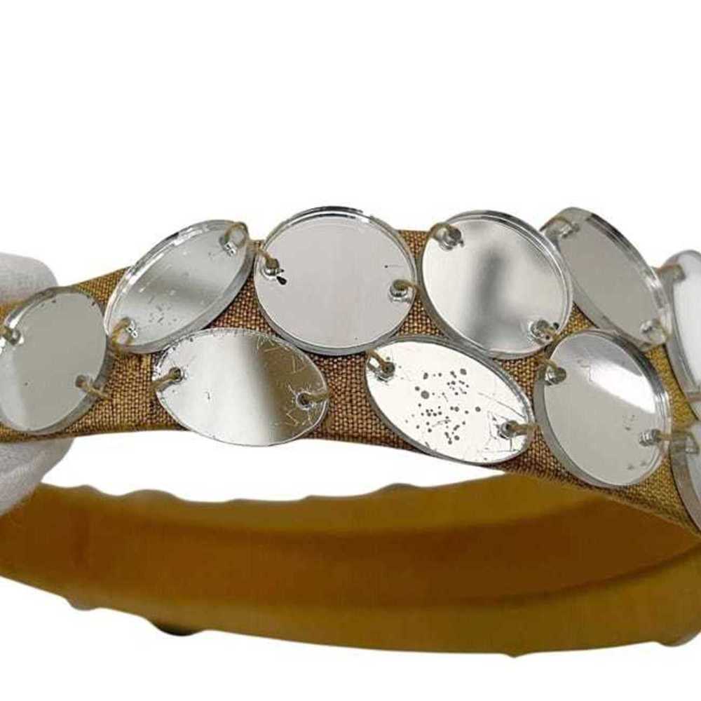 Miu Miu Miu Miu Miu headband ec-24536 beige silve… - image 10