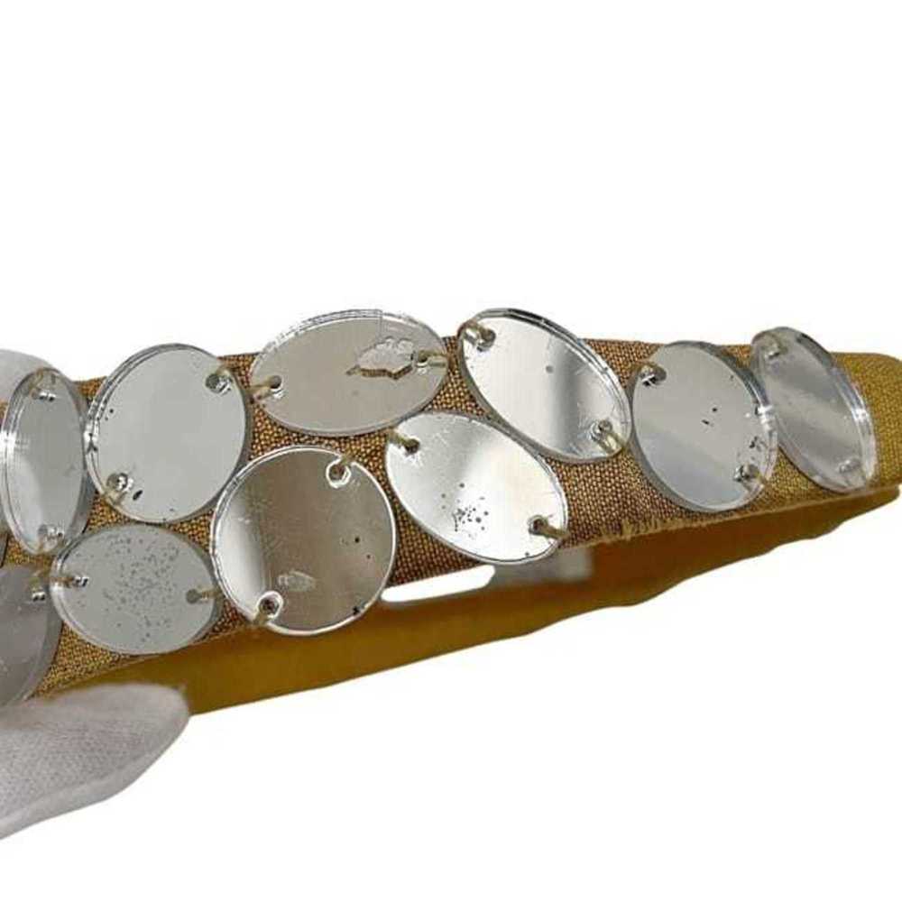 Miu Miu Miu Miu Miu headband ec-24536 beige silve… - image 9