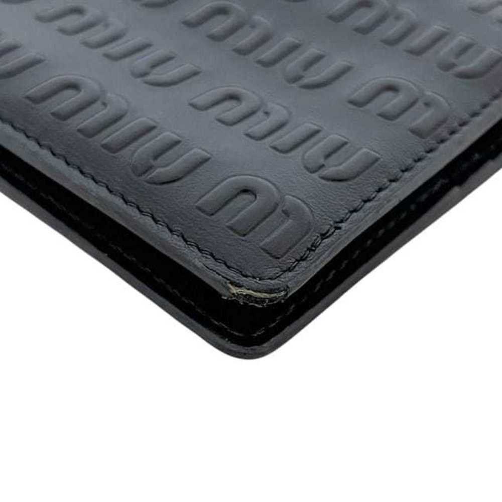 Miu Miu Miu Miu Miu Tri-fold Wallet ec-24571 Blac… - image 10