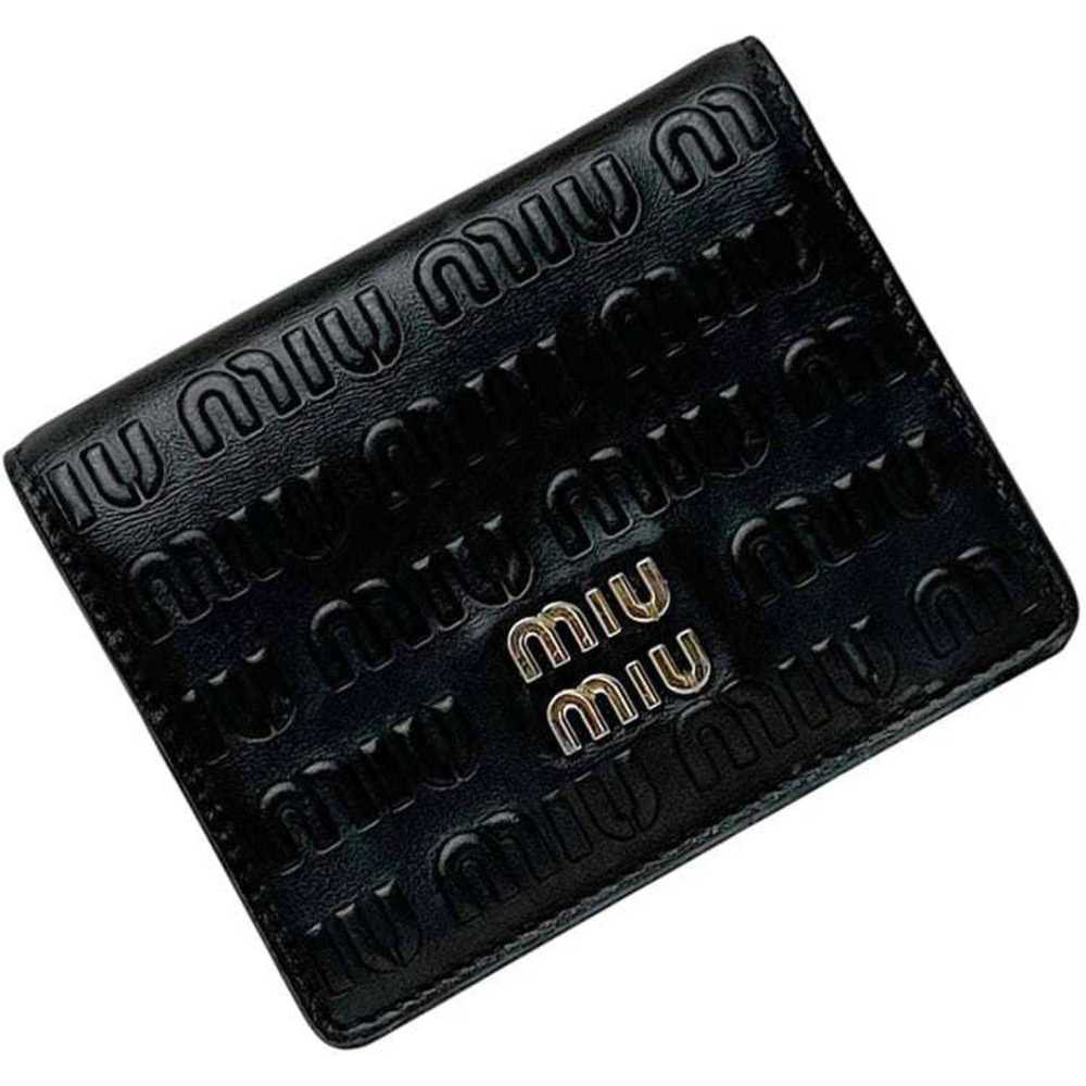 Miu Miu Miu Miu Miu Tri-fold Wallet ec-24571 Blac… - image 2