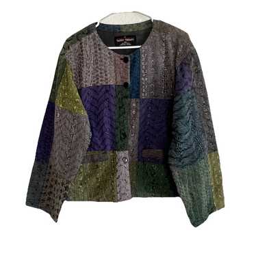 Sacred Threads M/L Patchwork Mixed Print Boho Hip… - image 1