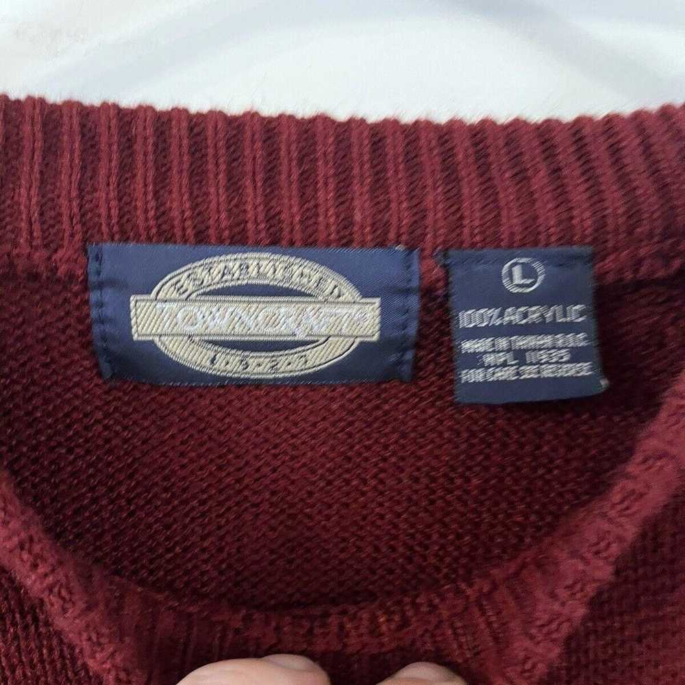 Towncraft Abstract Sweater  Mens L Geometric Acry… - image 3