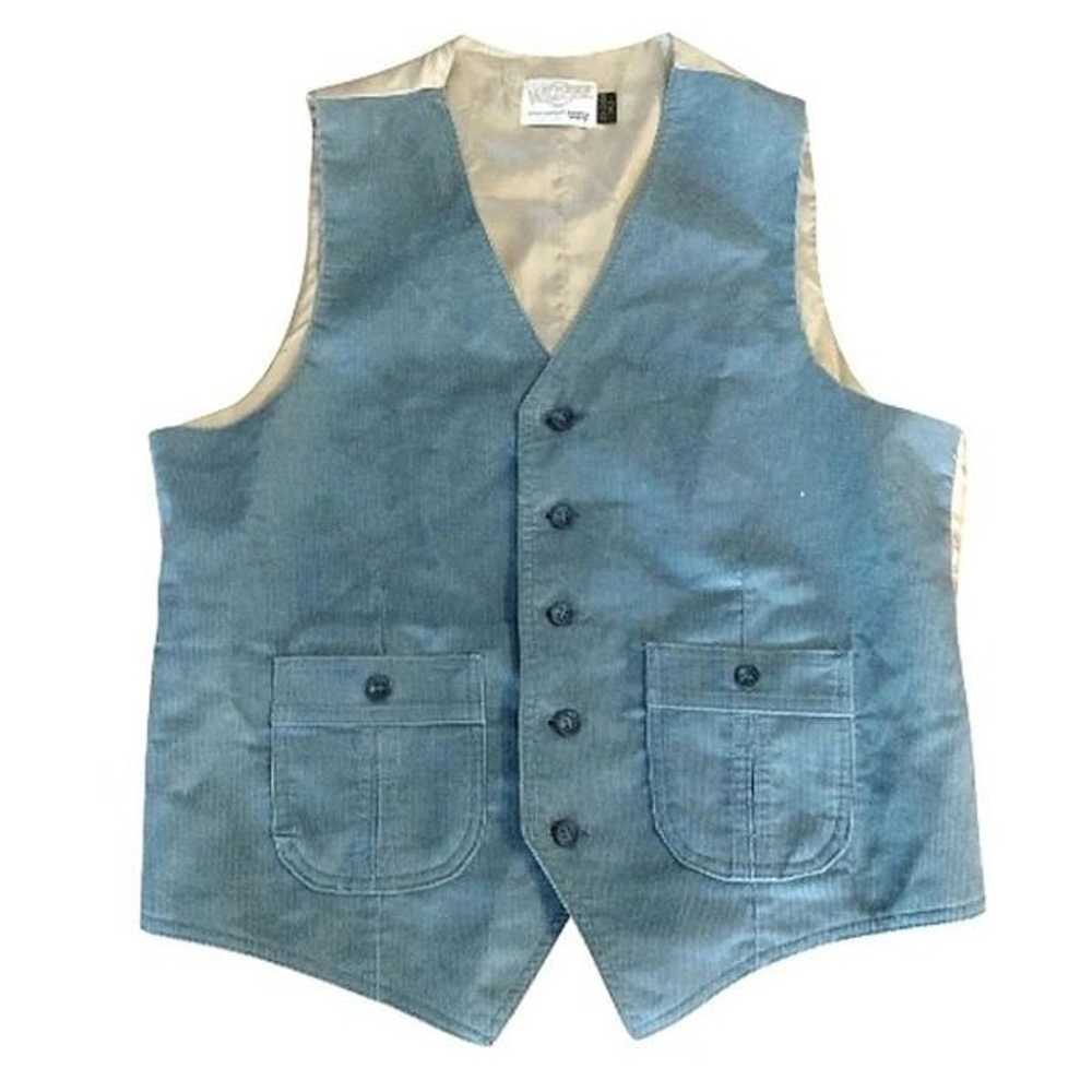 Levi's 70s Wildfire Sportswear Blue Corduroy Butt… - image 2