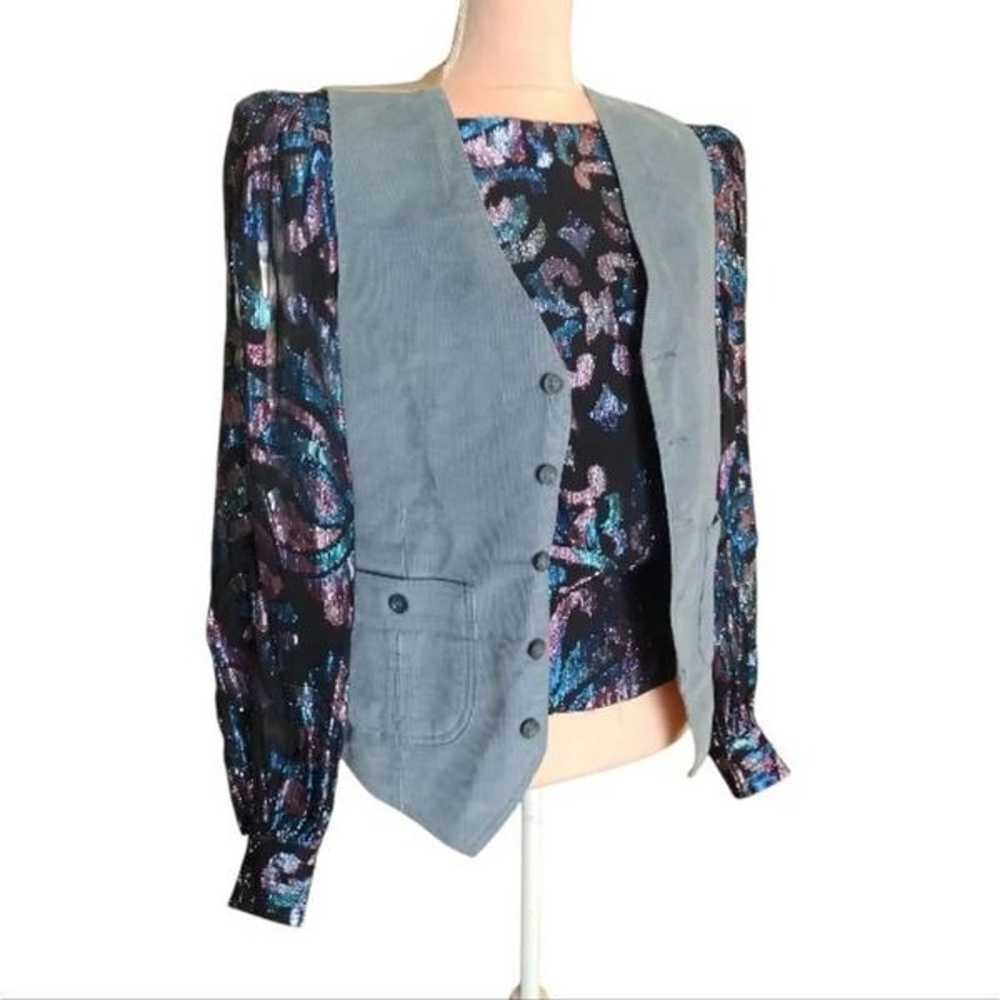 Levi's 70s Wildfire Sportswear Blue Corduroy Butt… - image 7