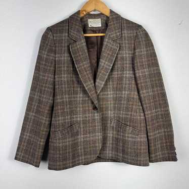 Pendleton VTG Wool Plaid Womens Brown Classic Aca… - image 1