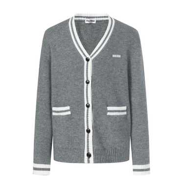 Miu Miu Women's Cardigan - Grey - L – Miu Miu Gre… - image 1