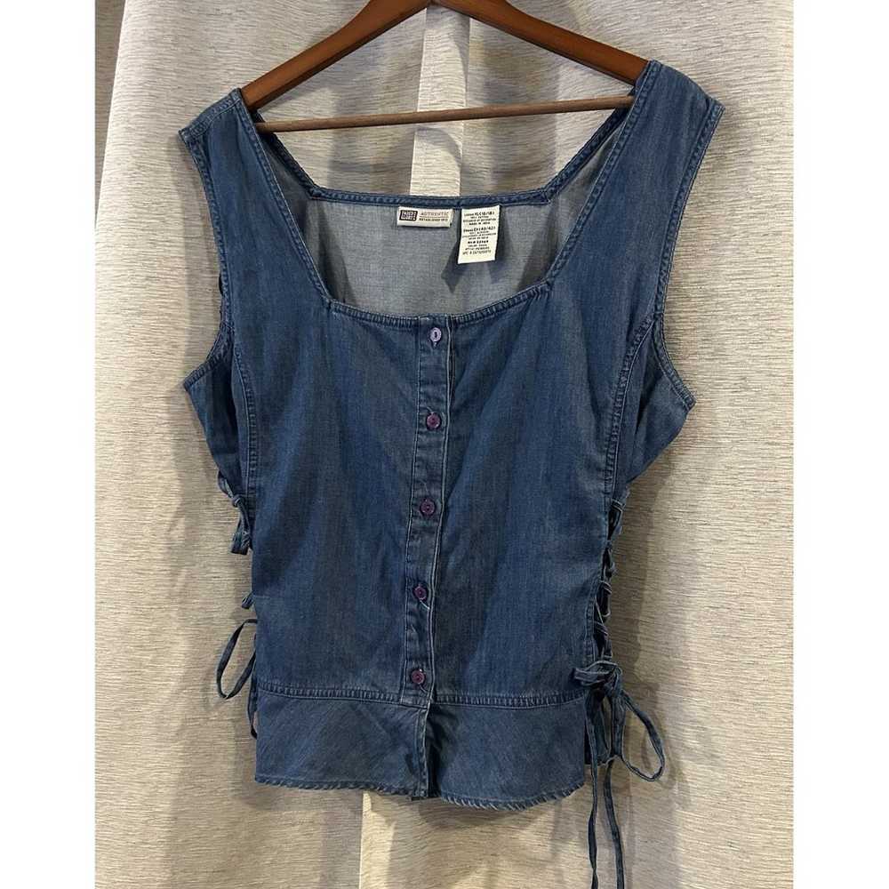 Vintage Faded Glory lace Sides hippie/boho chambr… - image 2