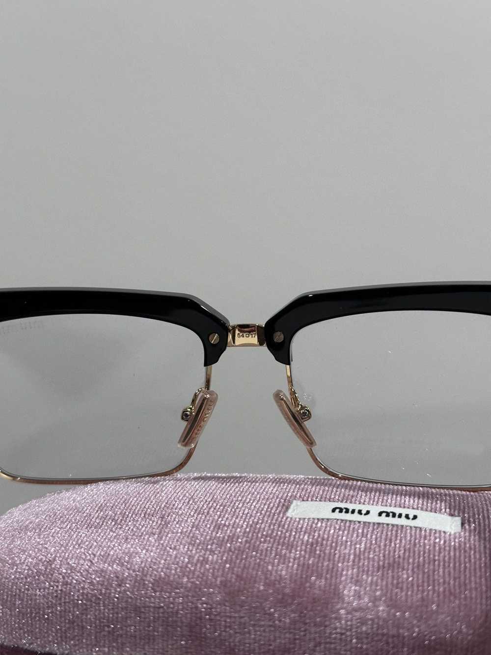 Miu Miu Miu Miu Black / Gold Rectangular Frame si… - image 10