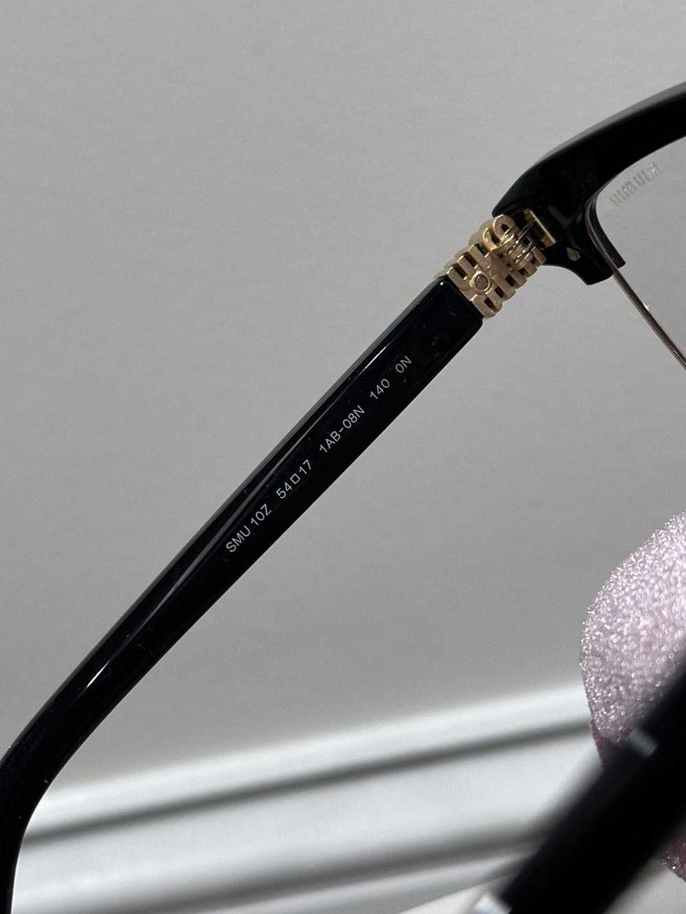 Miu Miu Miu Miu Black / Gold Rectangular Frame si… - image 11