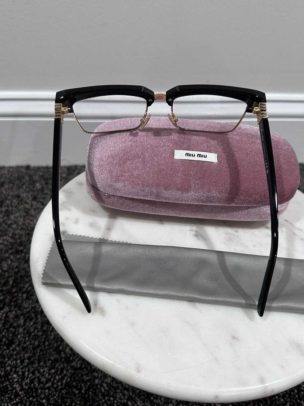 Miu Miu Miu Miu Black / Gold Rectangular Frame si… - image 6