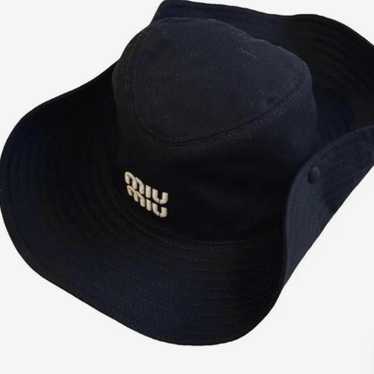 Miu Miu Women's Hat - Black/Navy – Miu Miu black … - image 1