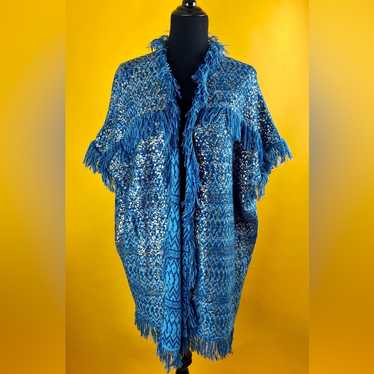 Simply Styled By Sears Blue & Gold Sweater Vest - image 1