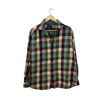 Woolrich Large Keystone Button Flannel Shirt Long… - image 1
