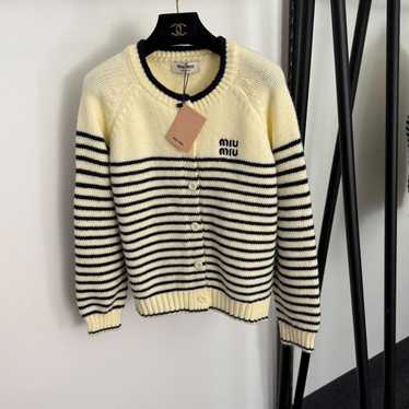 Miu Miu Women's Cardigan - Yellow/Multi - L – Miu… - image 1