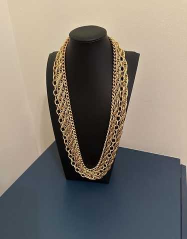 Vintage Signed DB '70s  Multi Strand Chunky Chain… - image 1