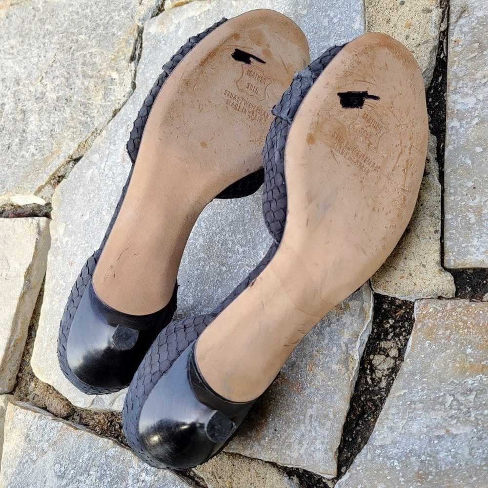 Stuart Weitzman Black Knot Front Slip On Kitten H… - image 9