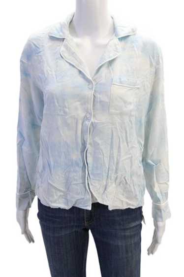 Rails Womens Button Front Long Sleeve Collared Po… - image 1