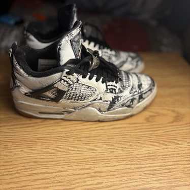 1 of 1 custom jordan 4s “Dirty Money “ Color way - image 1