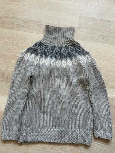 Icelandic design soft wool gray/white/charcoal tu… - image 1