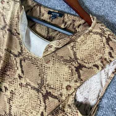 APT 9 Snake Print Twist Front Sleeveless Midi Dre… - image 1
