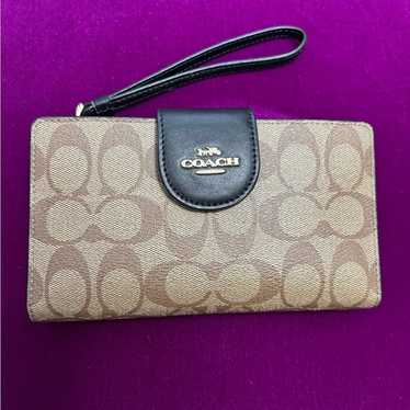 Coach Tech Phone Wallet in Color Block Signature … - image 1