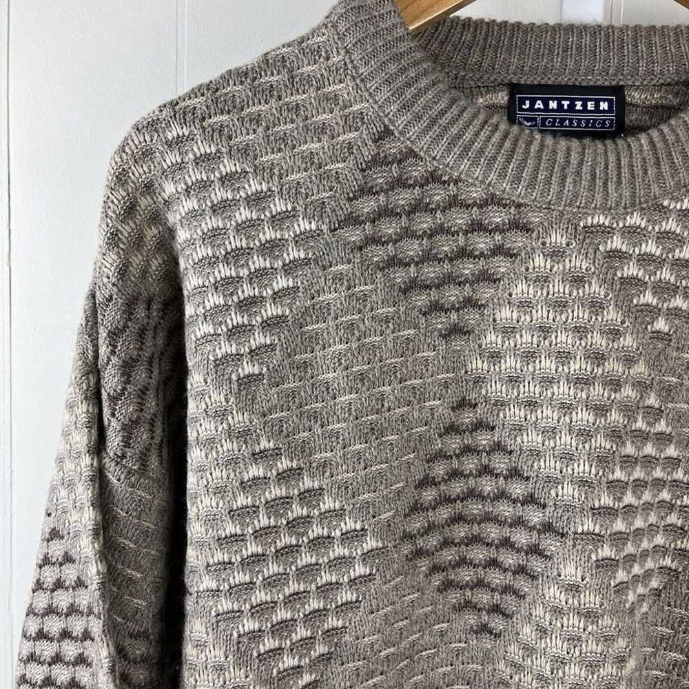 Vintage Jantzen Classics Crewneck Sweater Tan Bei… - image 4