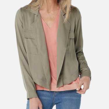 Laurie Felt Open Flowy Utility Jacket In Sage Arm… - image 1