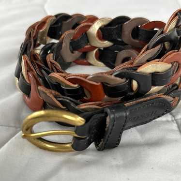 Fossil leather loop multi shade belt 🍁 - image 1