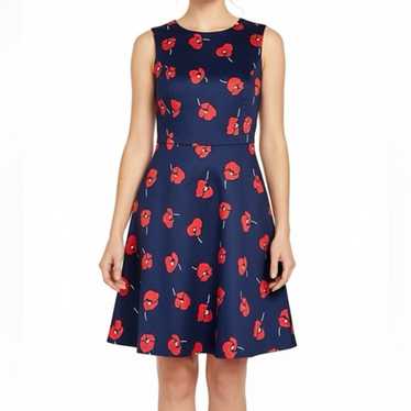 NWT Draper James Poppy Print A-Line Sleeveless Dr… - image 1