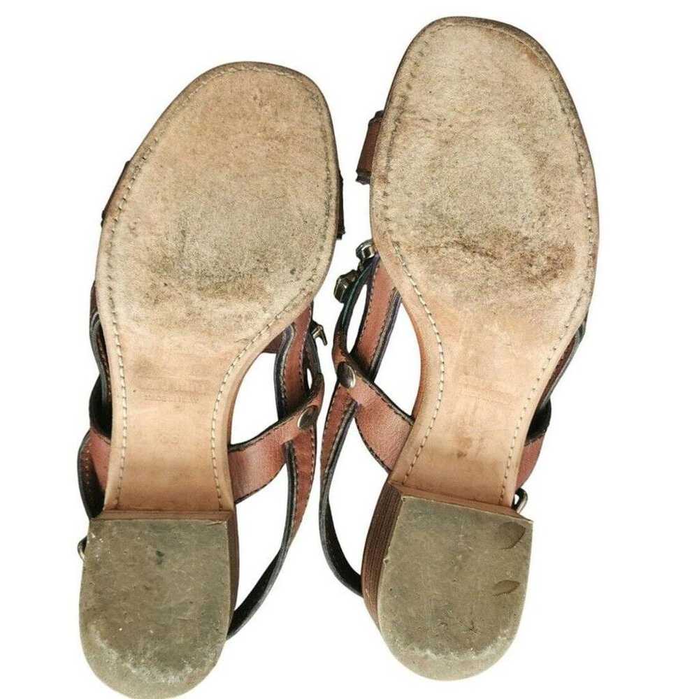 Miu Miu Miu Miu Womens Jeweled Sandals Shoes Brow… - image 4