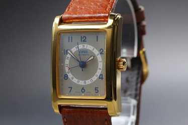 Near MINT ORIS Rectangular B7460 Pointer Date Gol… - image 1