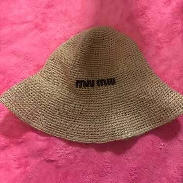 Miu Miu Women's Bucket hats - Tan/Brown – Miu Miu… - image 1