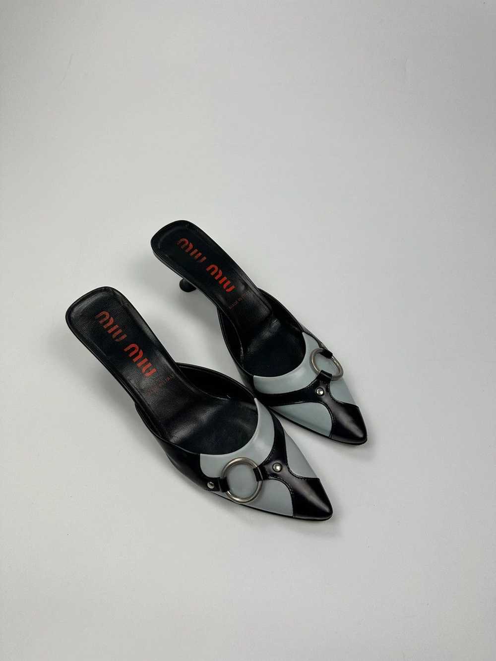 Miu Miu Miu Miu 90’s Kitten Heels Pumps Black & B… - image 3