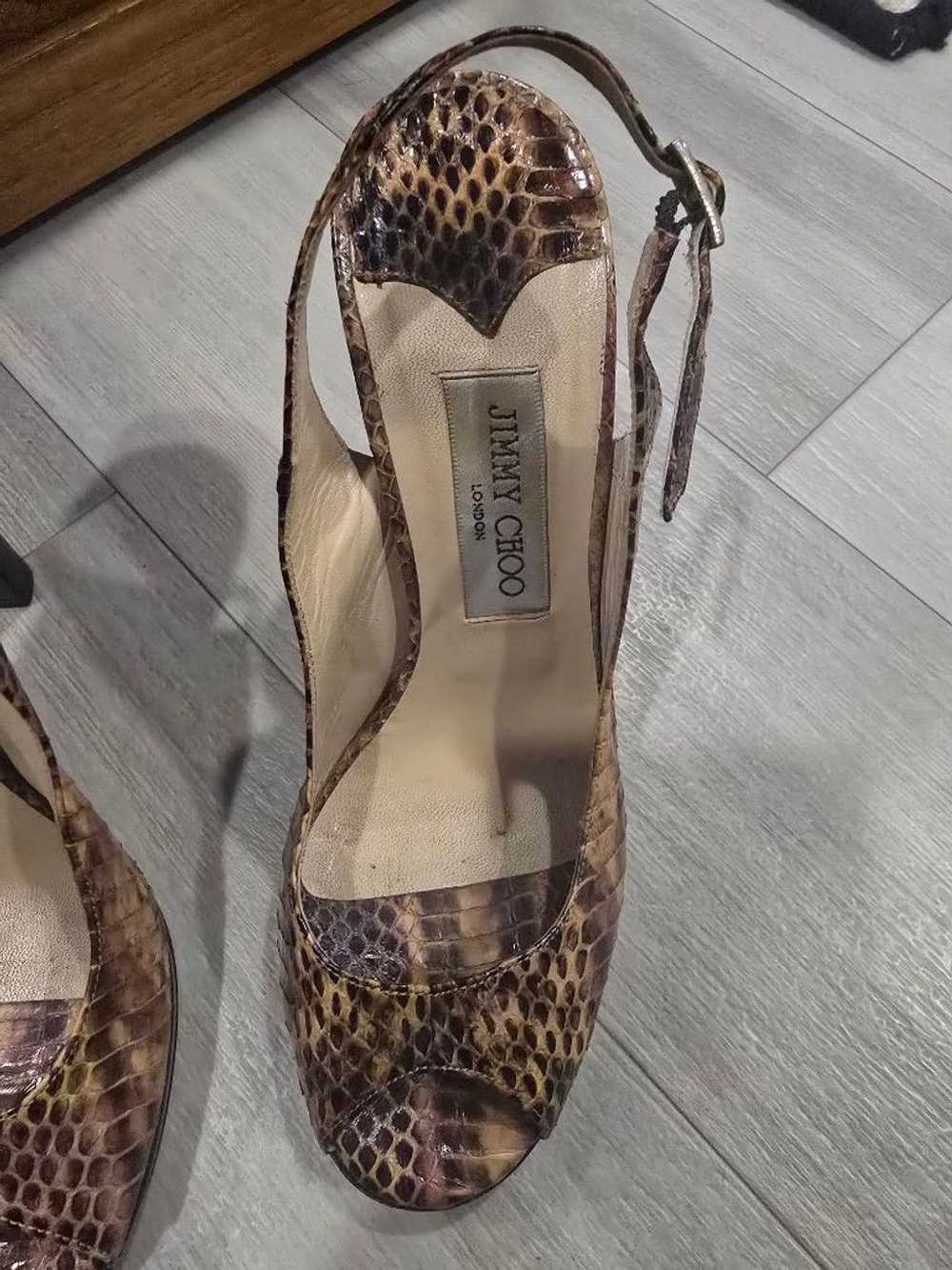 Jimmy Choo Jimmy Choo Python Print Slingback Heel… - image 2