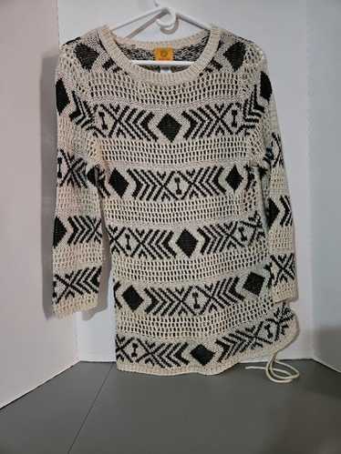Ruby Rd Size L Multicolored Sweater Open Knit - image 1