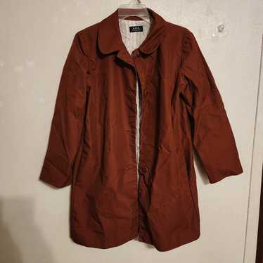 A.P.C. Button Down Coat Rust Terracotta Pit To Pi… - image 1