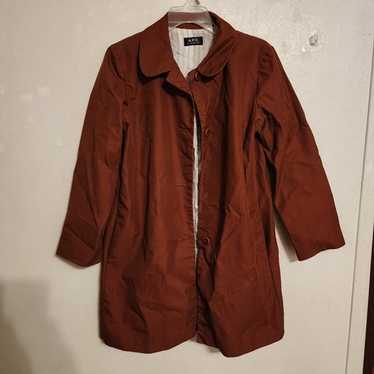 A.P.C. Button Down Coat Rust Terracotta   Pit To … - image 1