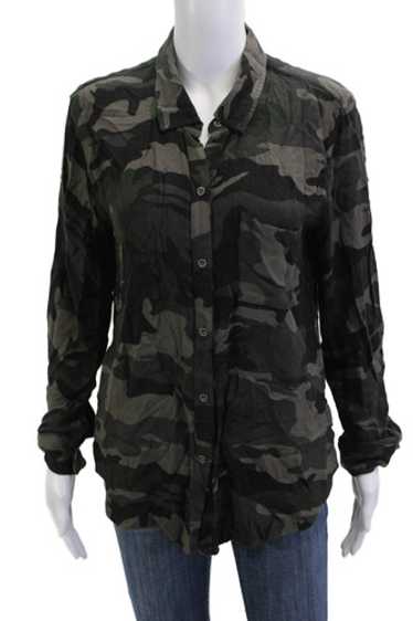 Rails Womens Collared Camo Rayon Button-Up Long S… - image 1