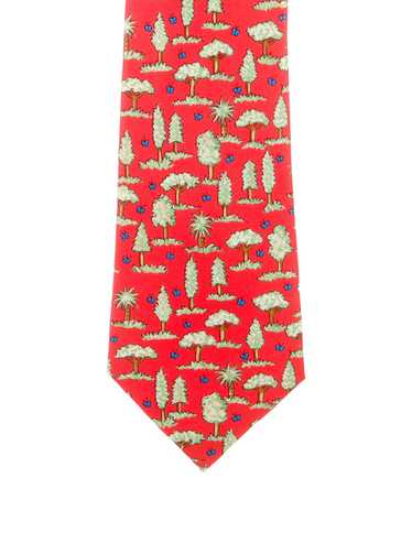 Men's Red with pattern print Hermès Tree Pattern … - image 1